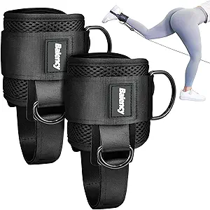 Ankle Straps for Cable Machine Woman, Balency Padded Ankle Strap for Cable Machine Kickback, Cable Ankle Attachment for Gym, Ankle Cuff, Kickback Ankle Strap for Glute Workout, Leg Extensions