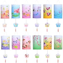 LIHAO Summer Festival Decorations, Tanabata Decorations, Paper Lanterns, Set of 12, Festival, Summer Festival, Giveaway, Event Decoration, Decoration
