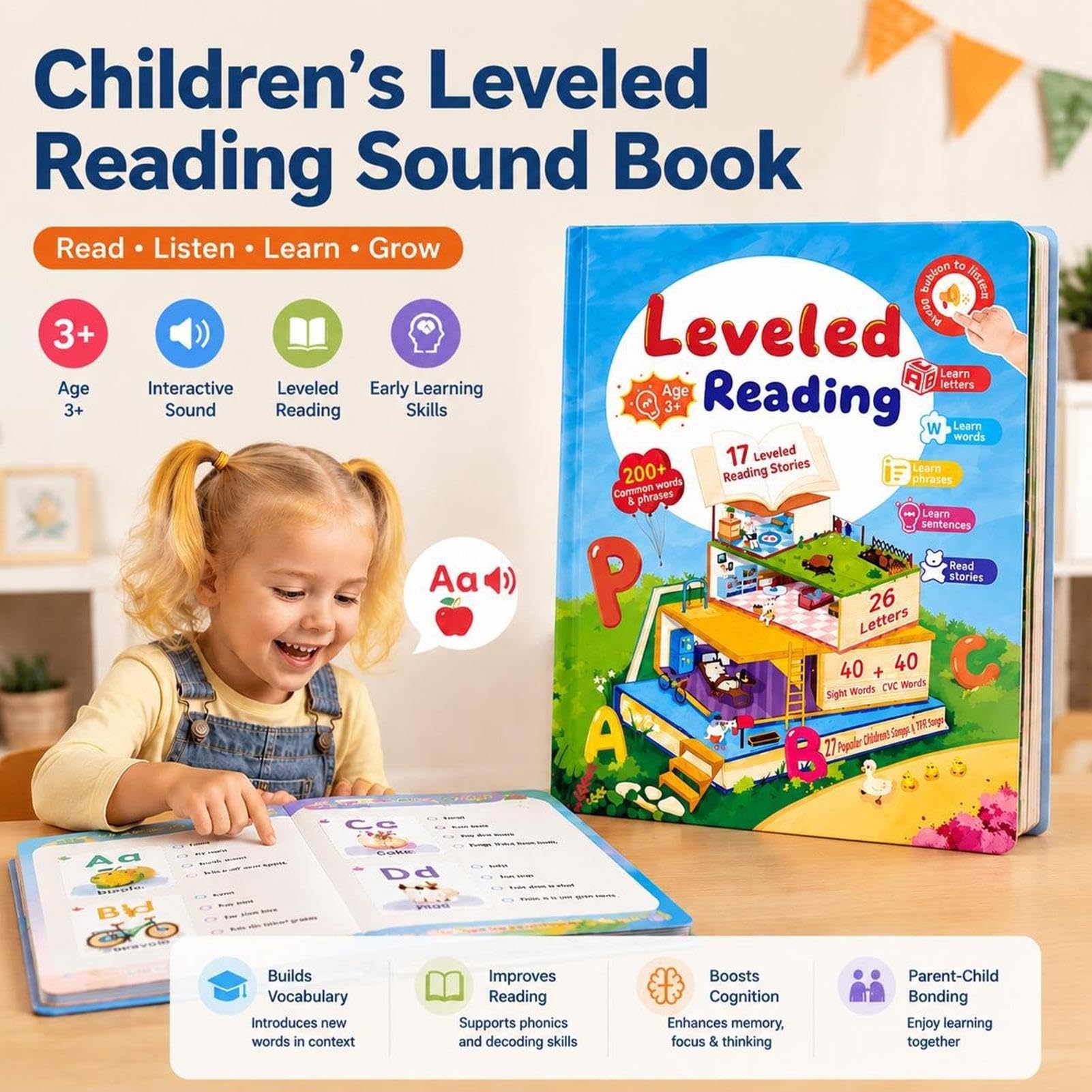 Albums Parlants pour Livre Audio Éducatif Précoce | Livres Interactifs À Lire Au Pour Garçons Préscolaire Maternelle Crèche Trajets En Voiture Maison Temps De Jeu Anniversaire
