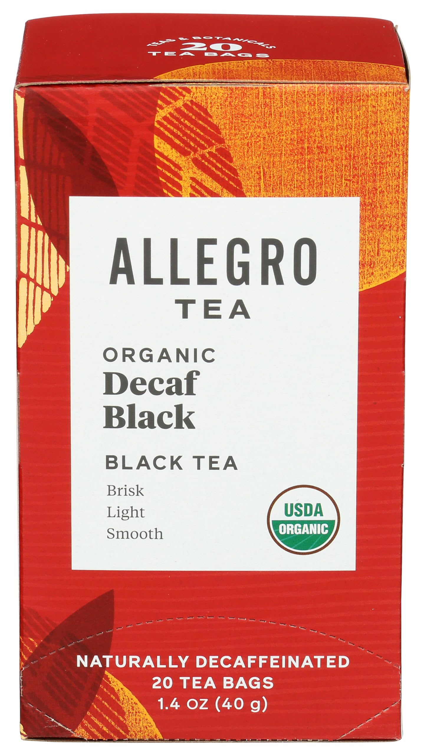 Allegro Tea, Organic Decaf Black Tea Bags, 20 ctUSDA Organic