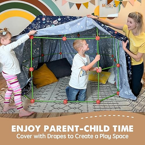 Miniatura 5 de Tiny Land Kit de construcción para niños 130 piezas juguete creativo de fuerte para niños y niñas de 5 6 7 8 años juguetes de construcción STEM