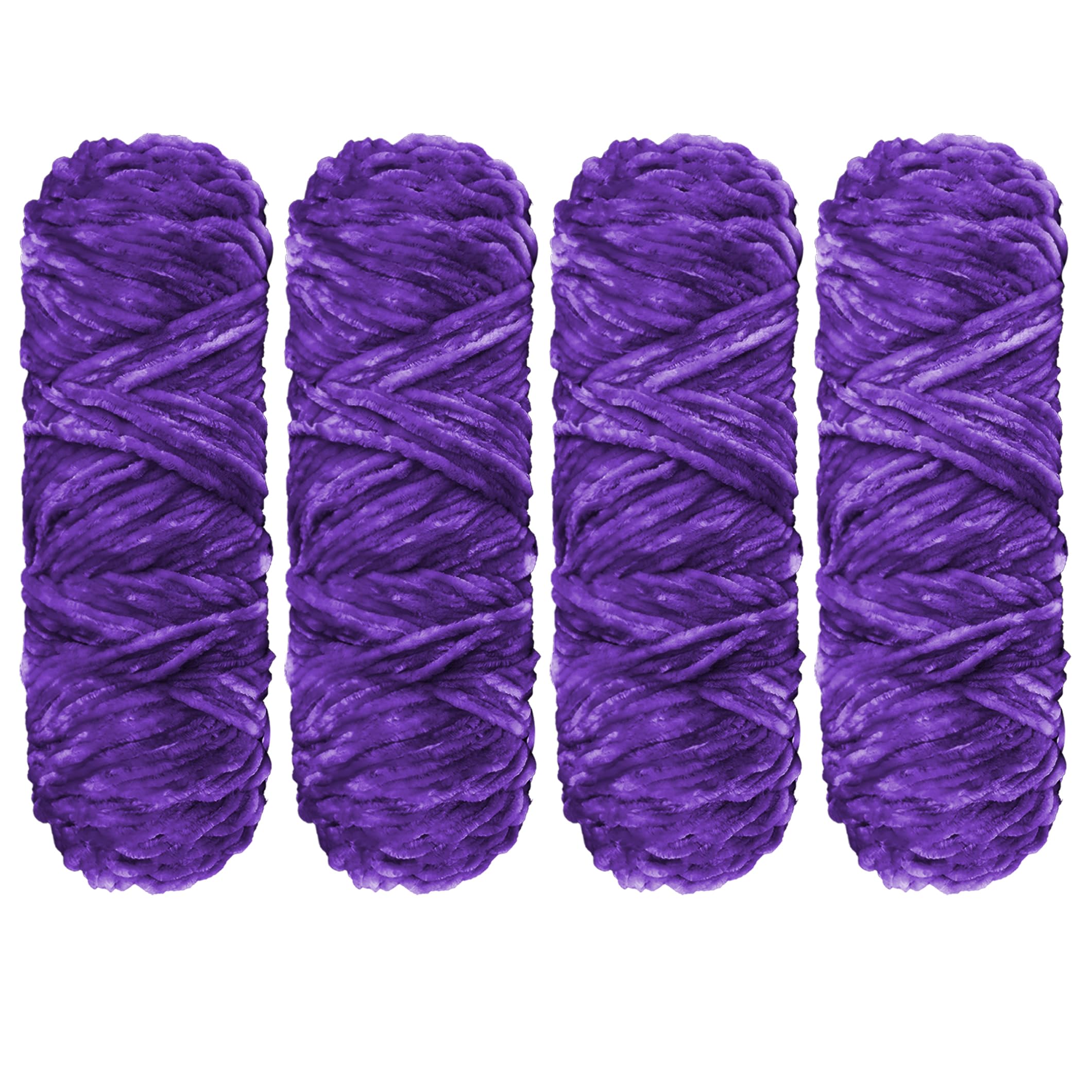 YINVA Wolle Zum Häkeln 400g(4pcs×100g) Flauschige Wolle Velvet Babywolle Weiche