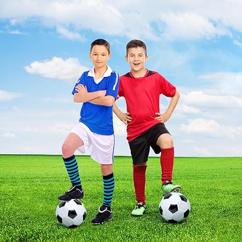 Miniatura 5 de 6 Pack Soccer Balls with Pump Needle, Size 345 Soccer Training Ball Practice for Kids,Youth and Adults, Soccer Ball Bulk