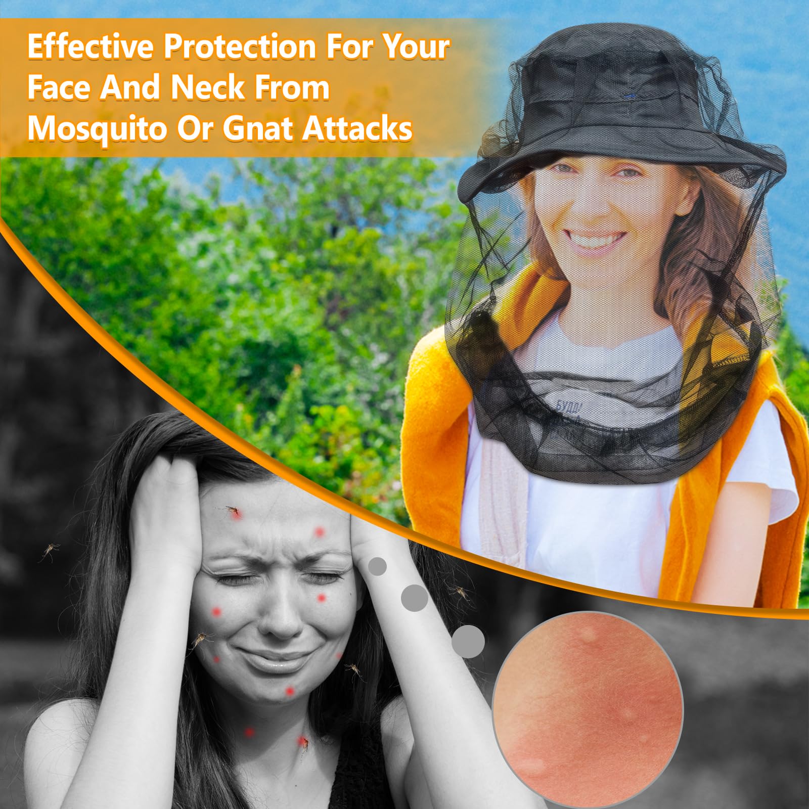 Amazon.com: Mosquito Head Net for Insects, 2 Pack, Premium Bug Net