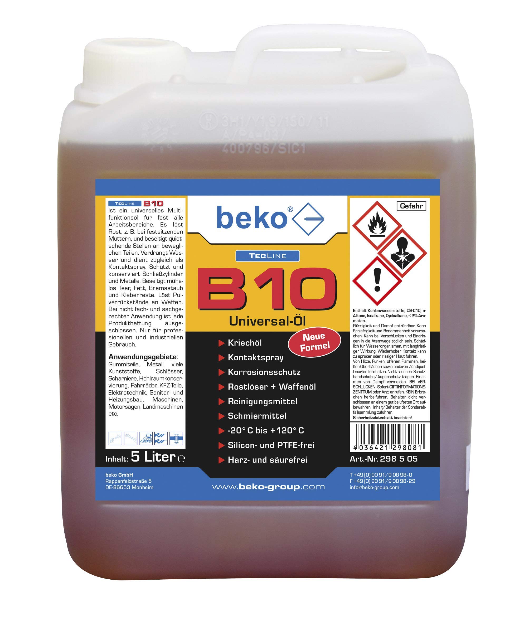 beko TecLine B10 uniwersalny olej 5 l kanister 298 5 05