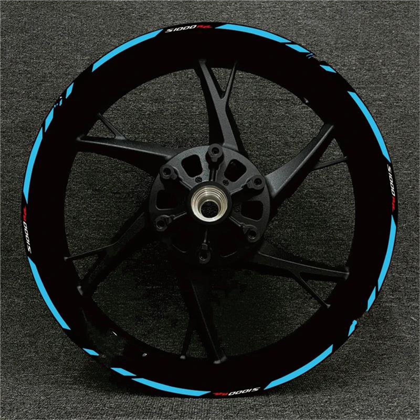 Motorcycle Racing Equipment Wheel Tire Rim Decoration Adhesive Reflective Decal Sticker for BMW S1000XR S1000R 1000RR Decorative(Color12)