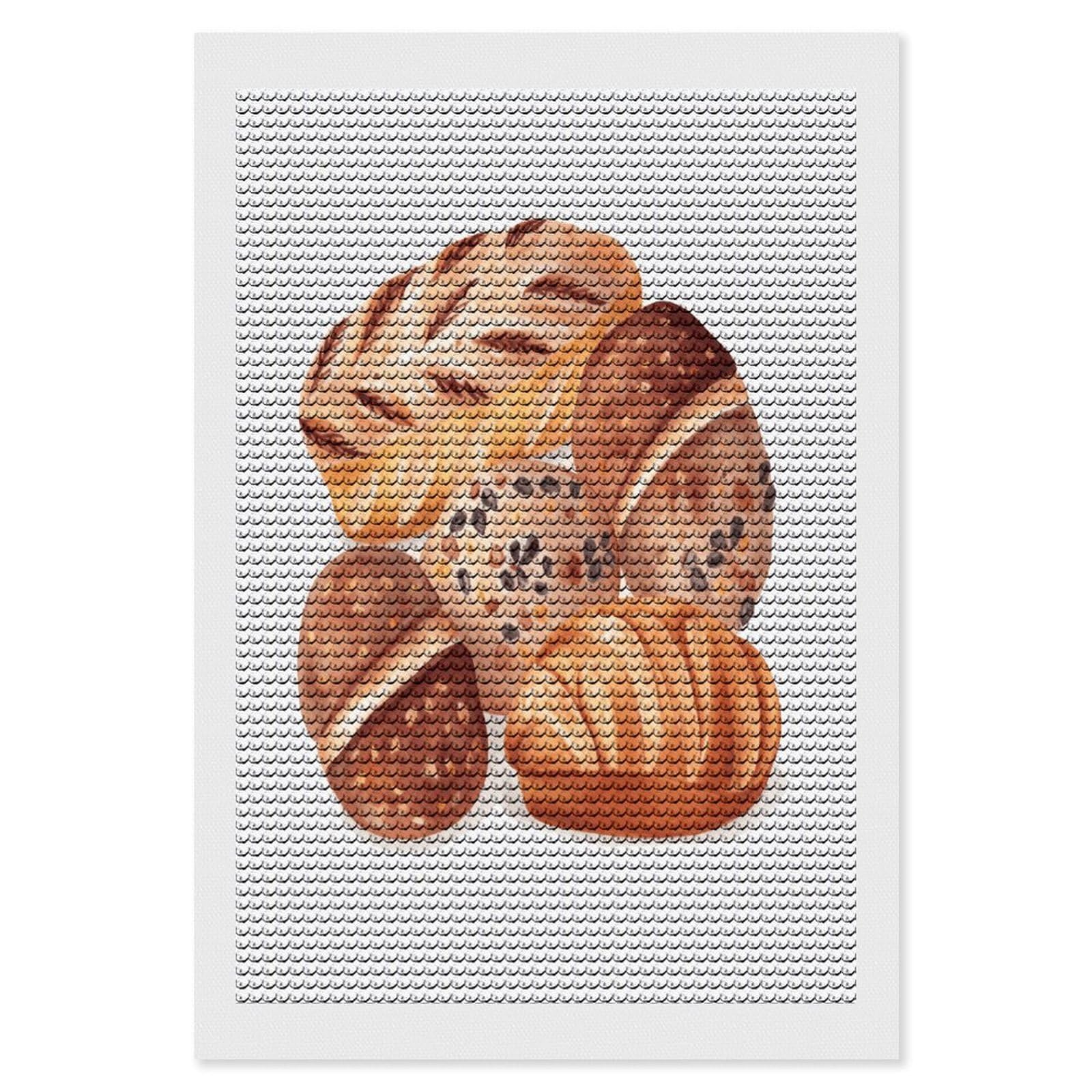 VstaDank Painted Bread Diamond Painting Kits Exquisite DIY Full Round Drill Diamond Dots Painting for Adults Beginner Diamond Photo Paint with Diamond Picture Art Wall Decor 8"x12"