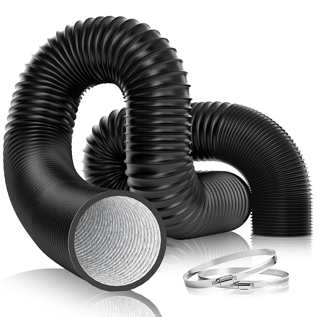 VIVOSUN 4 Flexible Aluminum Duct 25 FT Long Heavy-Duty Multi-Layer Air Hose for HVAC Ventilation Dryer Vent Hose