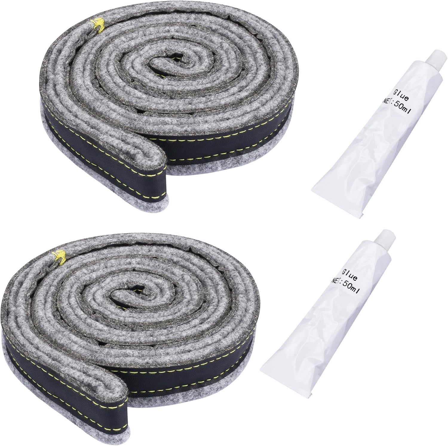 DC97-07618A Dryer Drum Felt Seal Compatible with Samsung AP4453798 PD00025731 PS4218879 3998155 Replaces DV42H5200EW DV42H5000EW DV45K6500EV DV48H7400EW(2 Packs) (2 Packs)