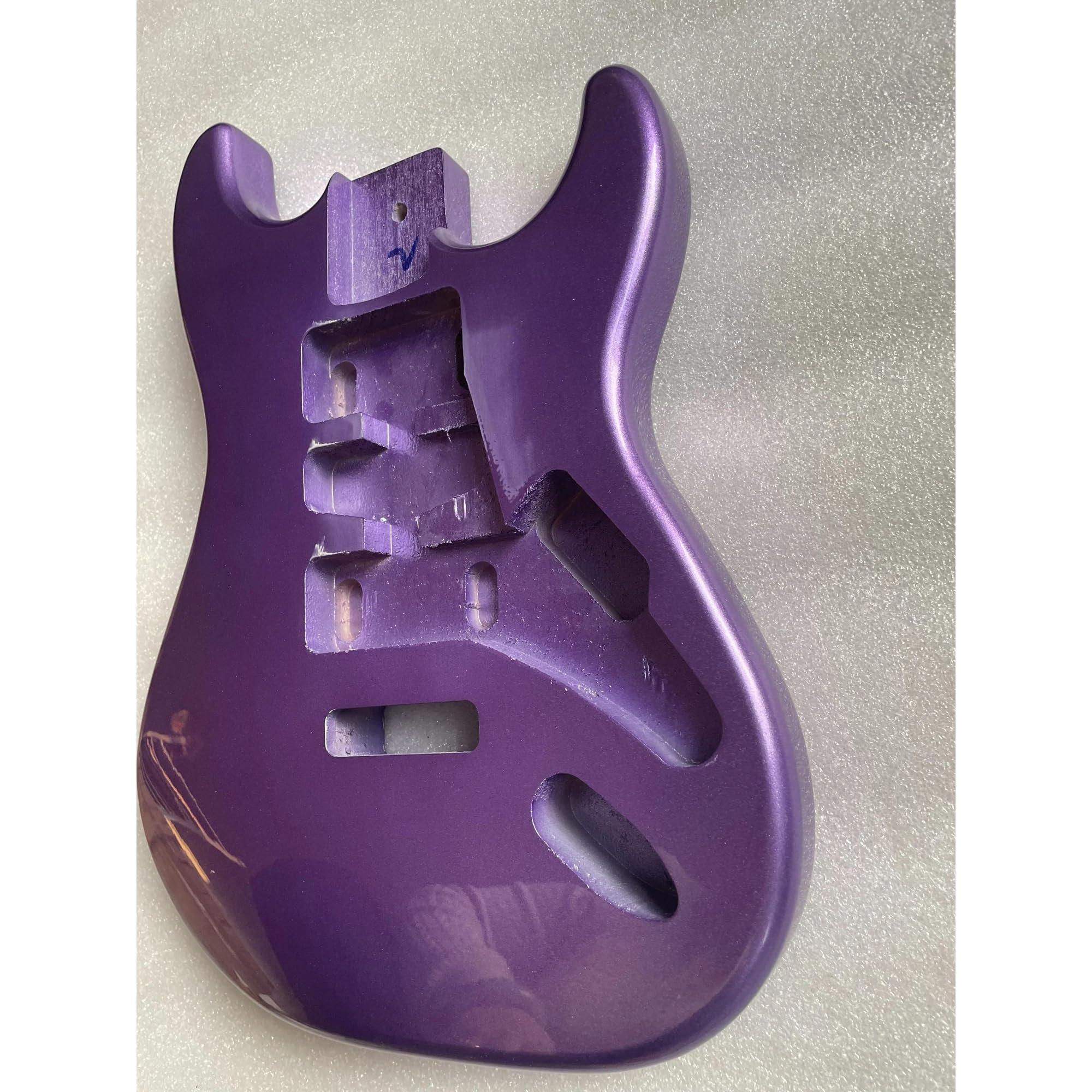 Guitar Body Kit Wooden Electric Guitar Body Gloss Finished Metal Purple Color Accessories Barrel