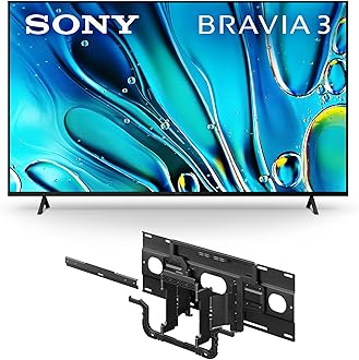 Sony 65 Inch 4K Ultra HD TV BRAVIA 3 LED Smart Google TV (K-65S30) Ultra-Slim TV Wall Mount Bracket for Select BRAVIA TV's (SU-WL905)