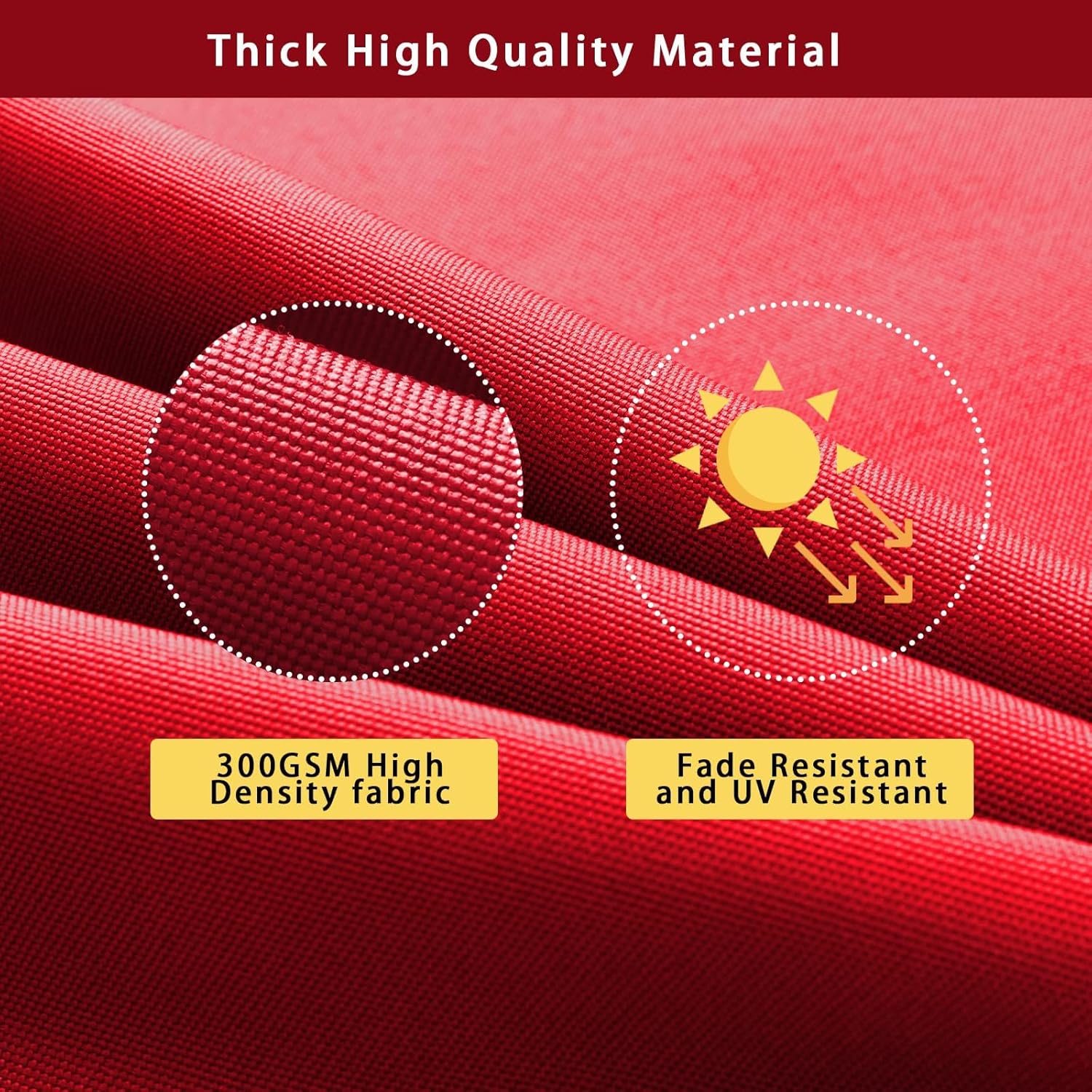 idee-home Outdoor Chaise Lounge Cushions, Lounge Chair Cushions for Patio Furniture 80in.L x 26in.W x 3in.D Weather and Stain Resistant for Lawn Pool, Red