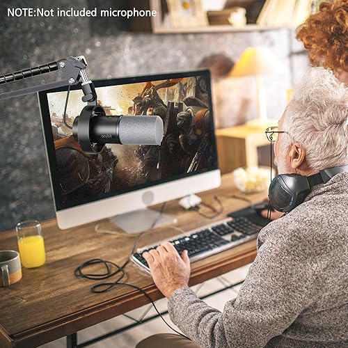 Miniatura 7 de SUNMON Brazo de brazo para micrófono Fifine K688 con adaptador de 38" a 58" y funda para cable