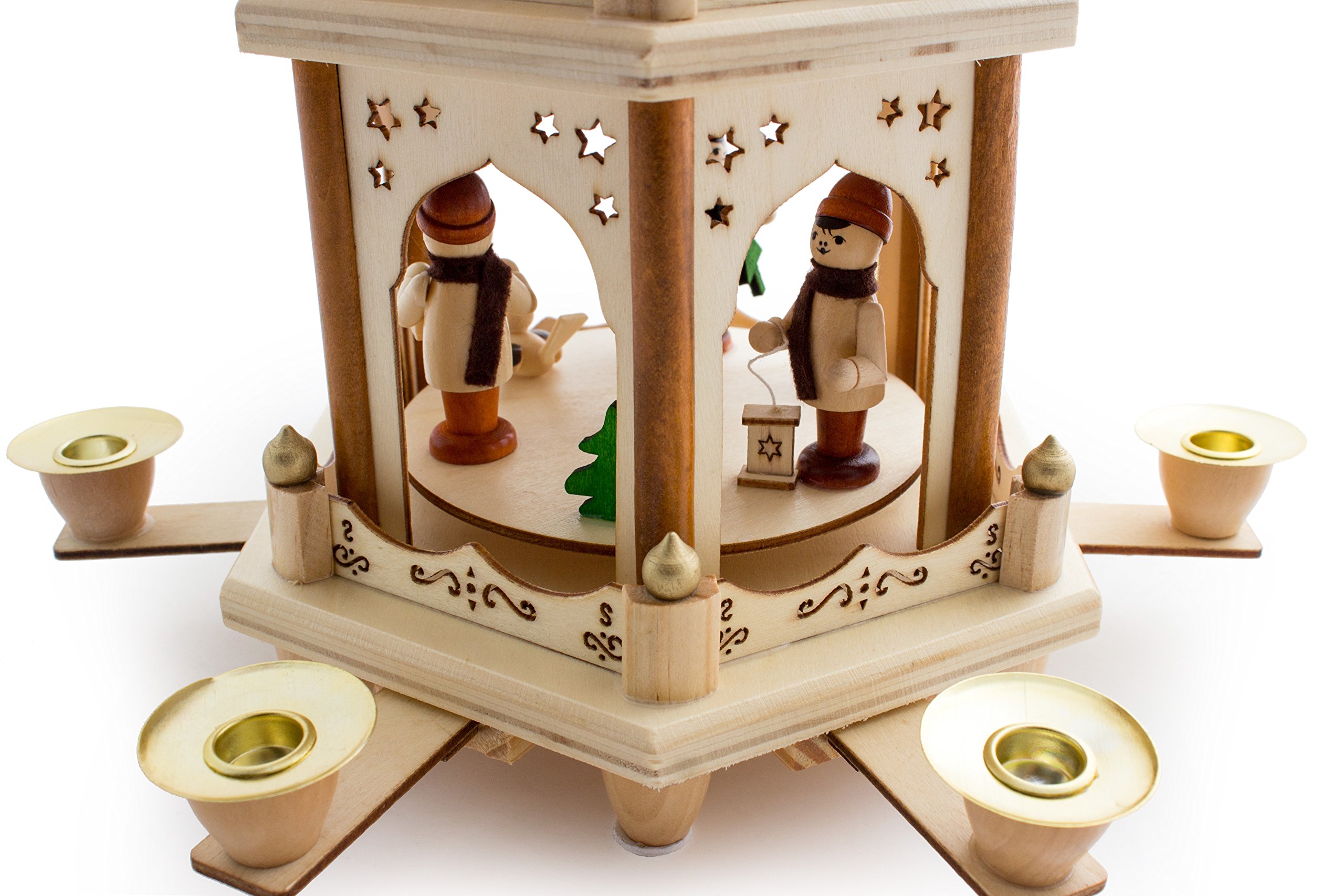 BRUBAKER Christmas Decoration Pyramid 18 Inches Wood Winter Scene 3