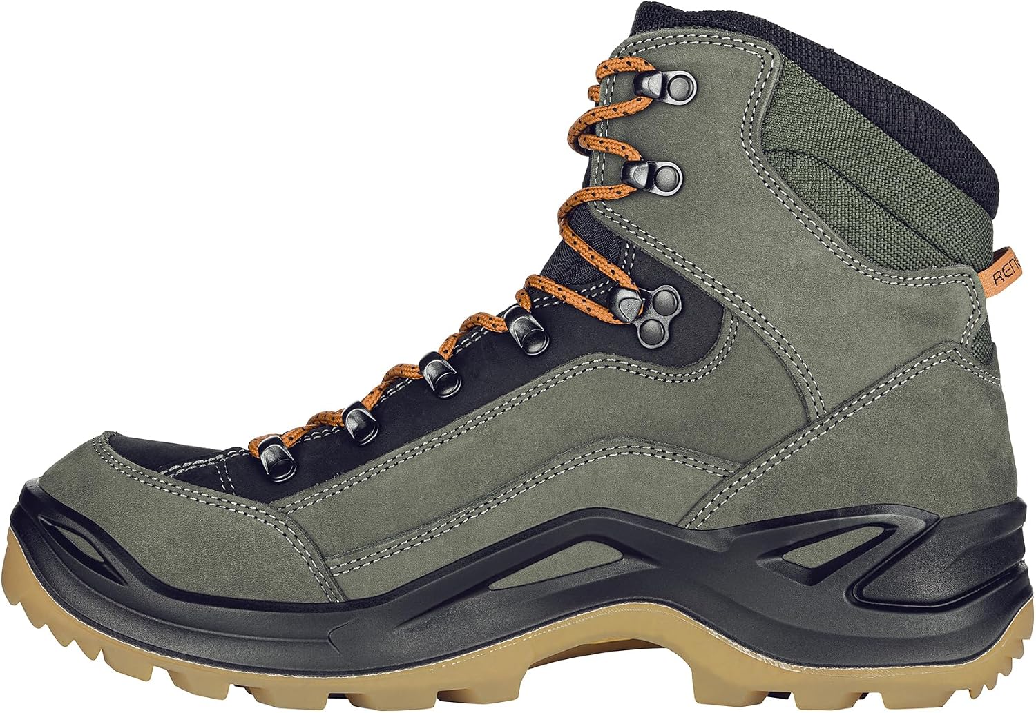 LOWA Renegade GTX Mid Ws Waterproof Hiking Boots, Forest Orange, 9.5 US