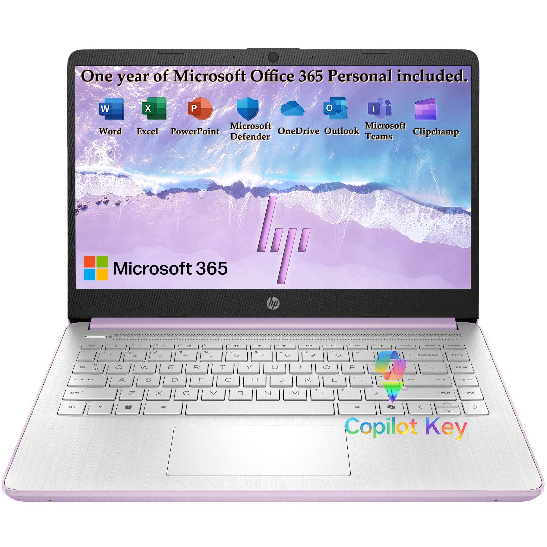 HP 2026 Everyday Laptop, Intel CPU, 128GB Storage, Copilot AI, Office 365