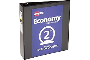 Essential Organization: Avery Economy View 3-Ring Binder with 2" Round Rings