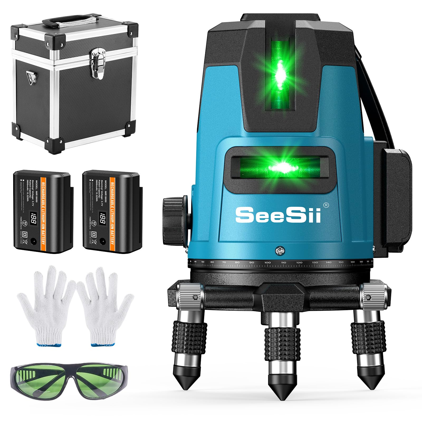 Amazon | SEESII レーザー墨出し器 グリーンレーザー 5ライン 5