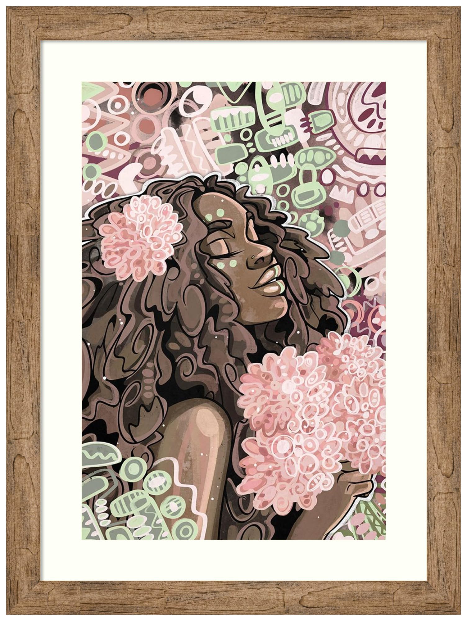 Amazon.com: Amanti Art Framed Wall Art Print 36x27 Kanai Lady by