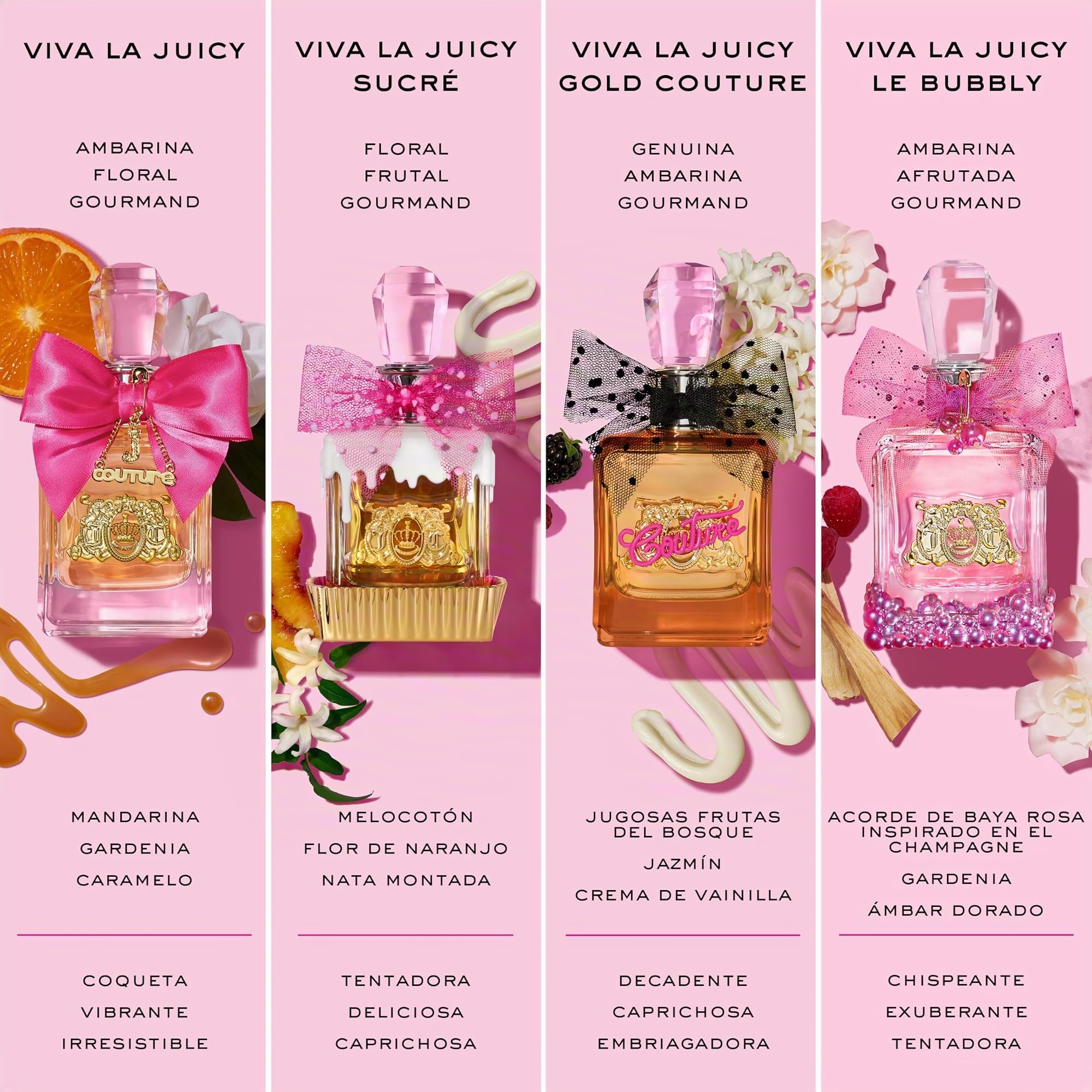 Juicy Couture - Viva La Juicy Le Bubbly Eau de Parfum Spray, Fragancia Floral con Notas de Gardenia, Jazmín y Orquídea de Vainilla, Perfume con Aroma a Champán para Mujer, 50 ml