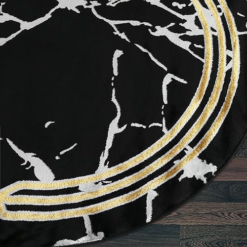 Miniatura 9 de Antep Rugs Babil Gold - Alfombra geométrica de mármol abstracto de 8 x 10 para interiores (beige, 7 pies 10 pulgadas x 10 pies)