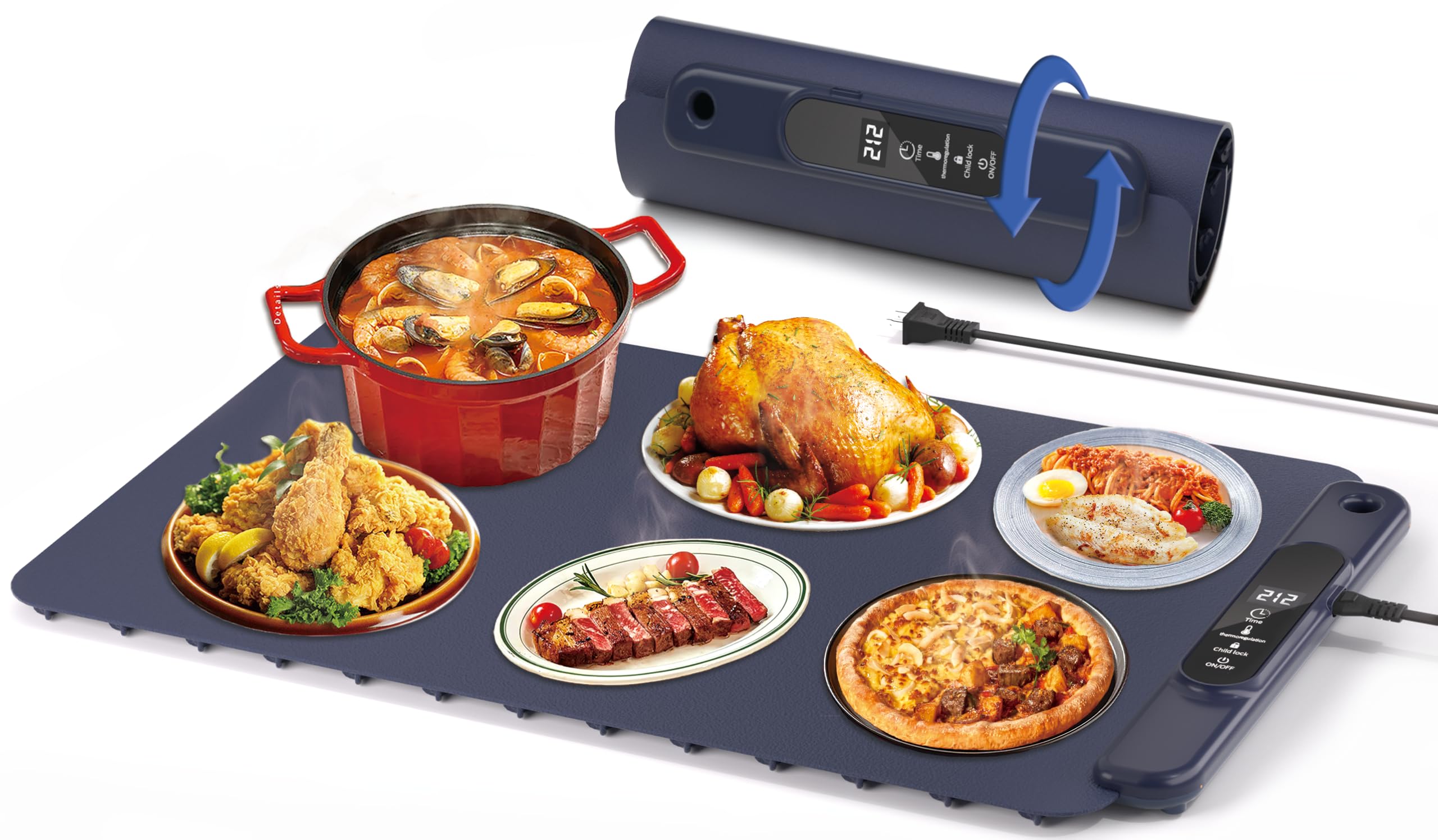 Amazon.com: Food Warming Mat Electric Tray: YTLAD Silicone Heating ...