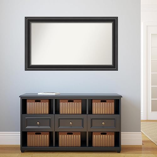 Miniatura 5 de Amanti Art Espejo personalizado, espejo de baño negro Ridge, espejo de pared o espejo de tocador de baño sobre el fregadero (27.5 x 47.5 pulgadas),