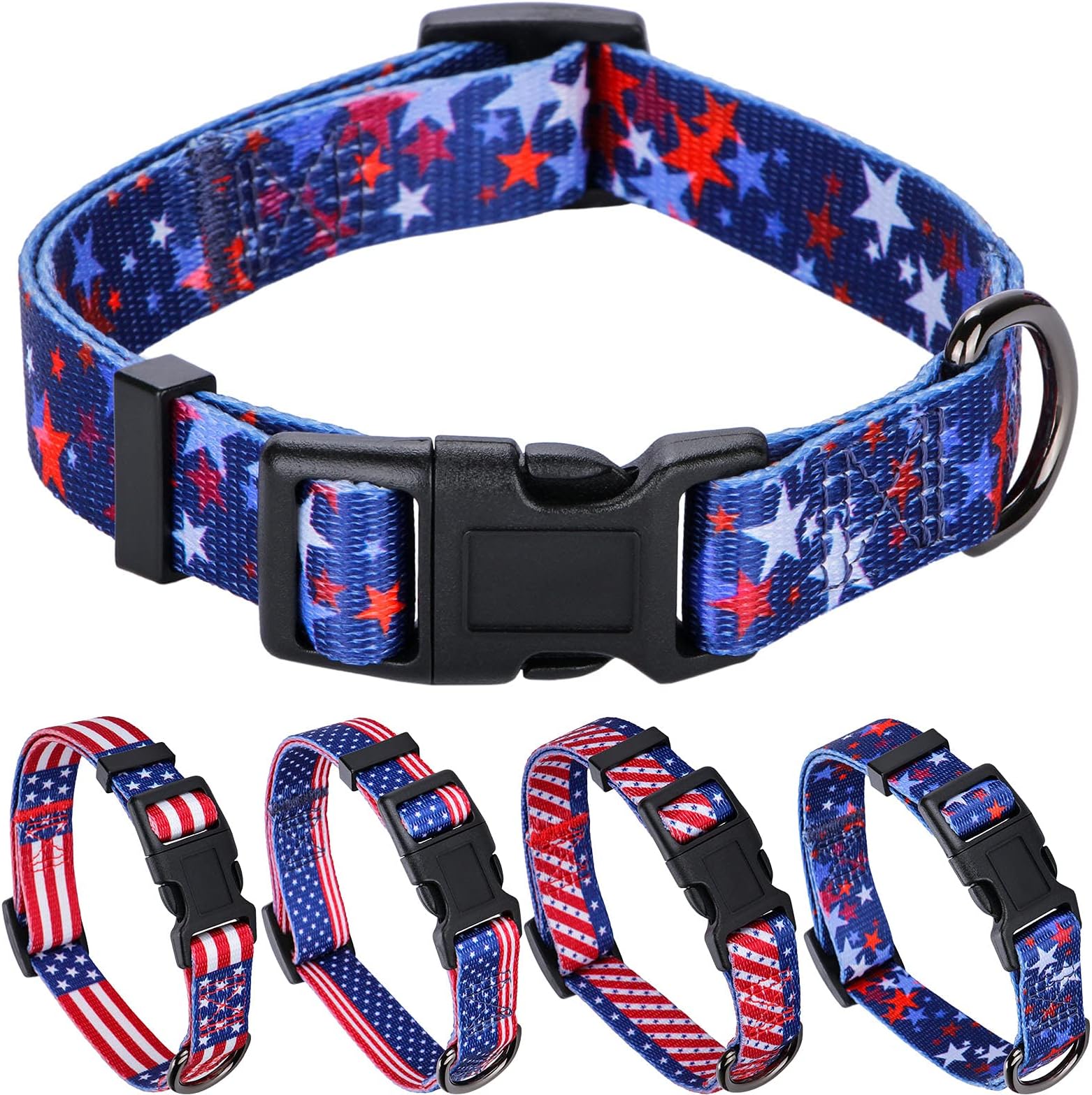 American Flag Dog Collar Independence Day Fourth of July The Great America Dog Collars