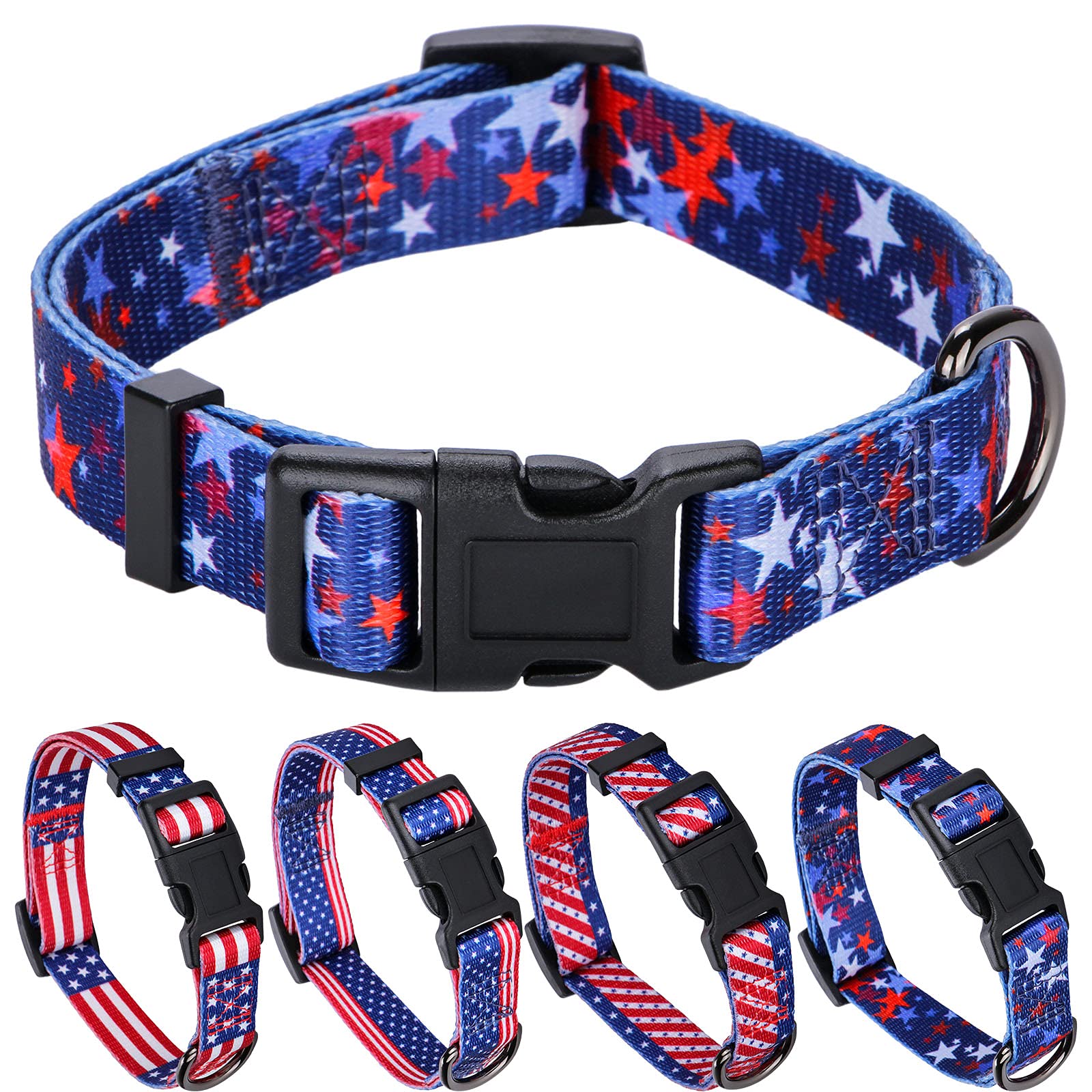 American Flag Dog Collar Independence Day Fourth of July The Great America Dog Collars