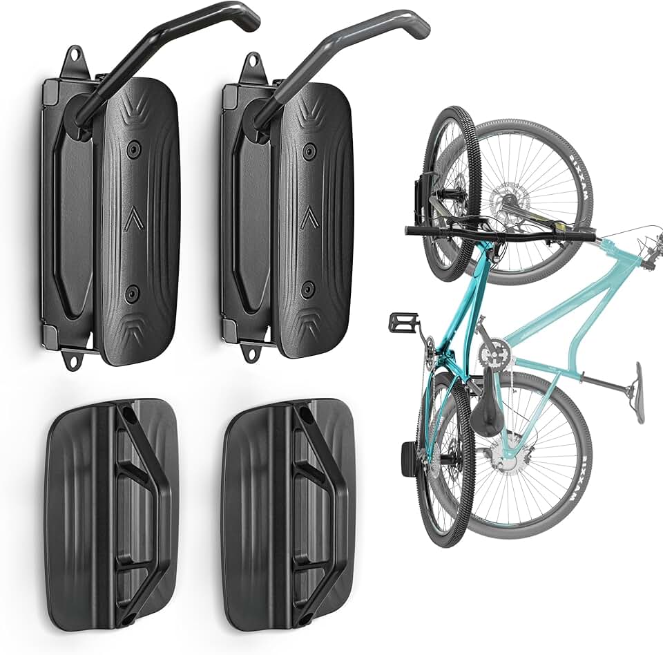 monTEK Swivel Bike Wall Mount, Bike Hangers for Garage, Wall Mount Bike Rack, Space Saving Wall Bike Mount, Vertical Bike Rack Hol