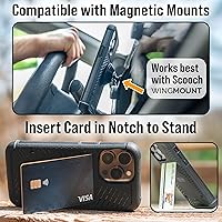 Vista 6 de Scooch Wingmate - Funda para iPhone 14 Pro con tarjetero y ranura oculta para tarjetas y protección RFID para hasta 4 tarjetas, protección contra