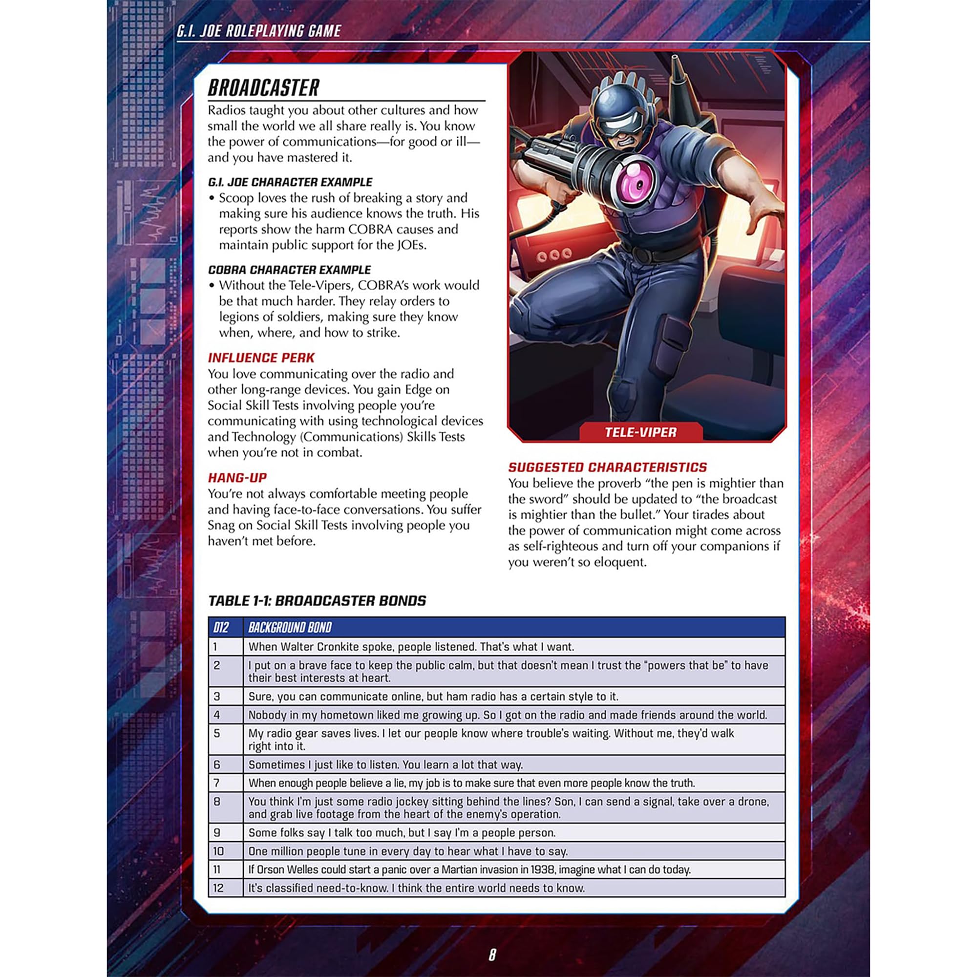 GI JOE RPG QUARTERMASTERS GUIDE TO GEAR SOURCEBOOK HC