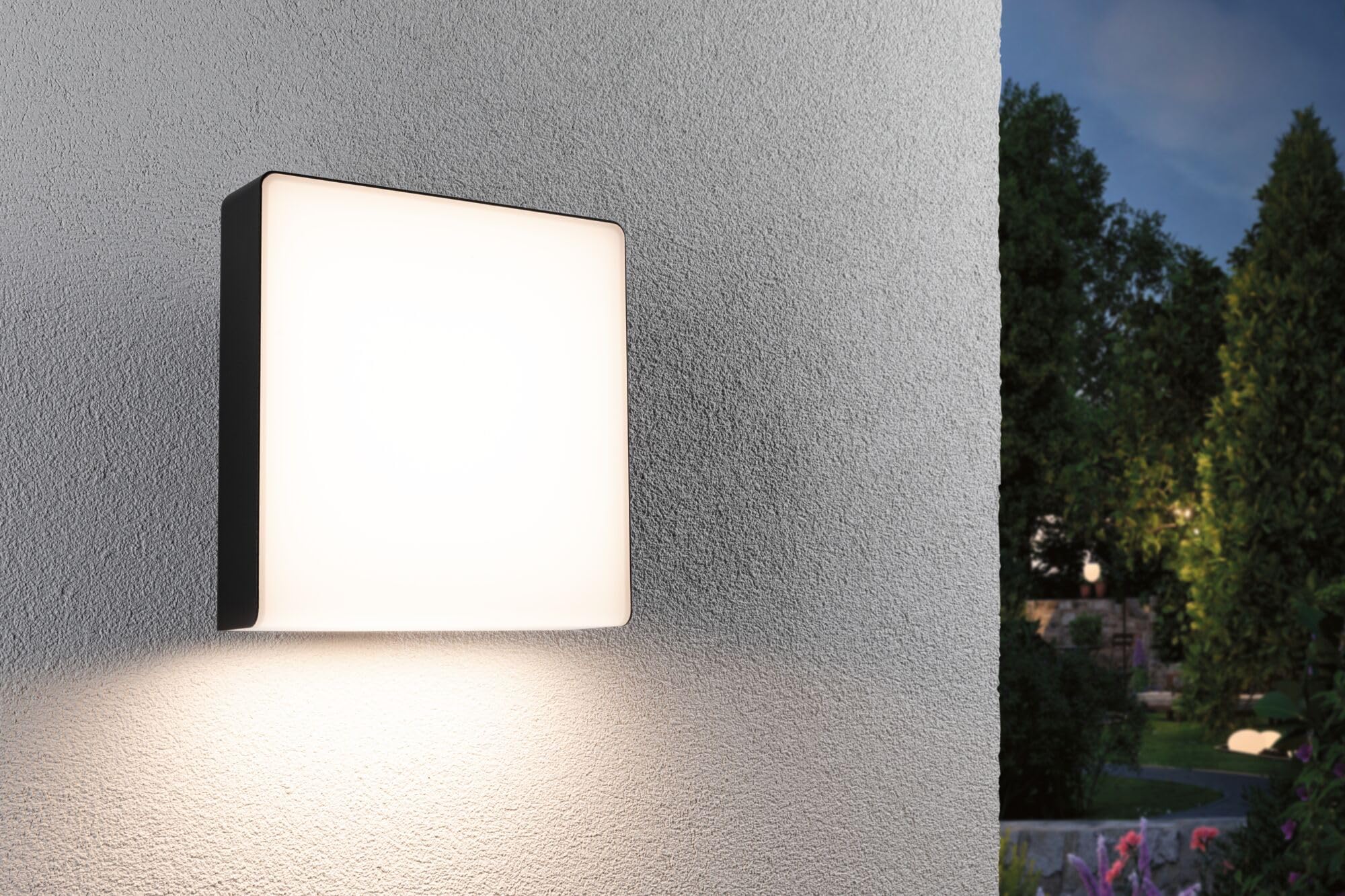 Paulmann 94840 LED oprawa na ścianę zewnętrzną Azalena czujnik ruchu z czujn. wys. częst. IP44 250x97mm 3000K 8,5W 700lm 230V antracyt, oprawa zewn.
