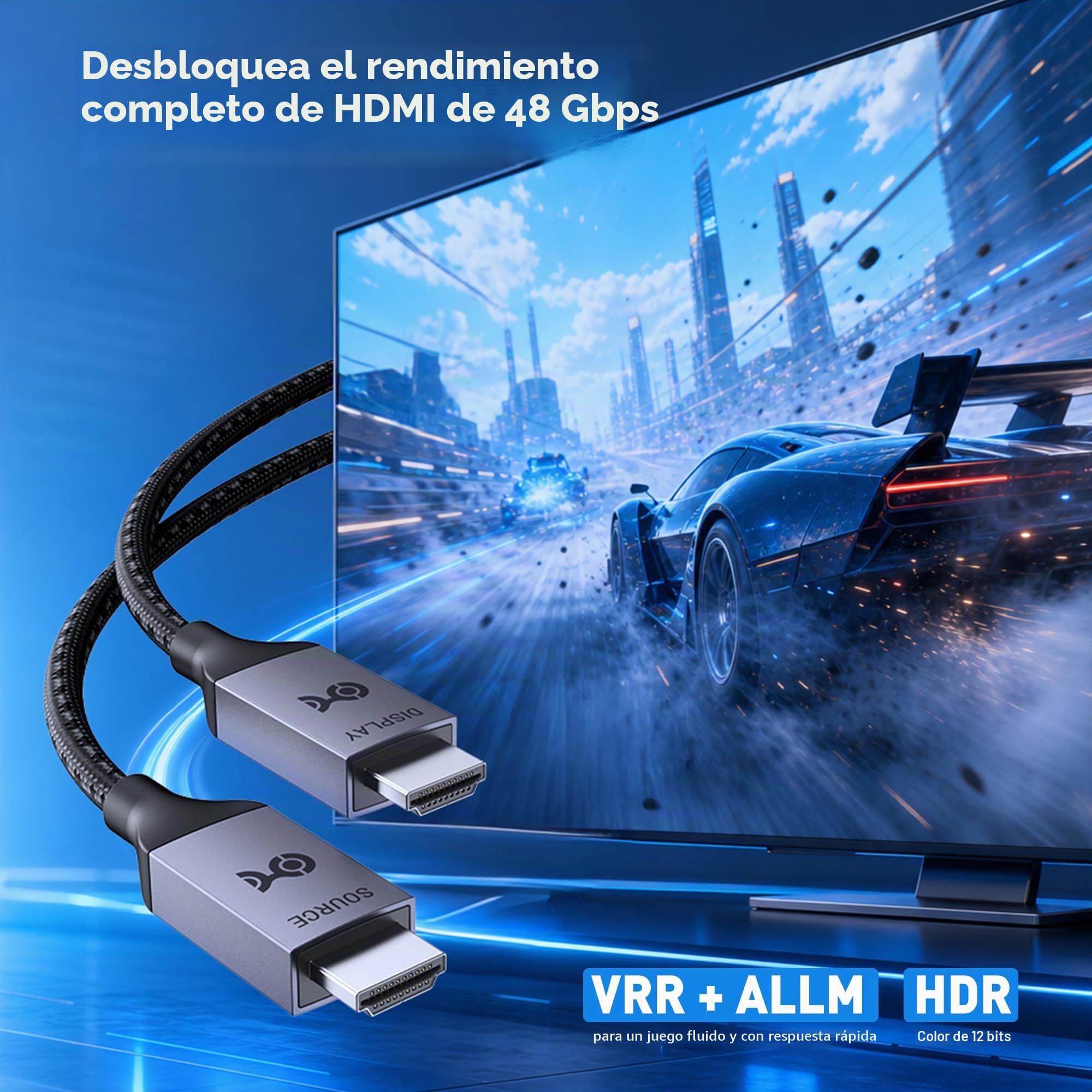 Cable Matters [Designed for Xbox Certified] Activo Cable HDMI, 10m | 8K@60Hz, 4K@120Hz, 8K HDMI cable de fibra óptica, fibra óptica HDMI 2.1, PS5, Apple TV, HDR - para Xbox konzipiert