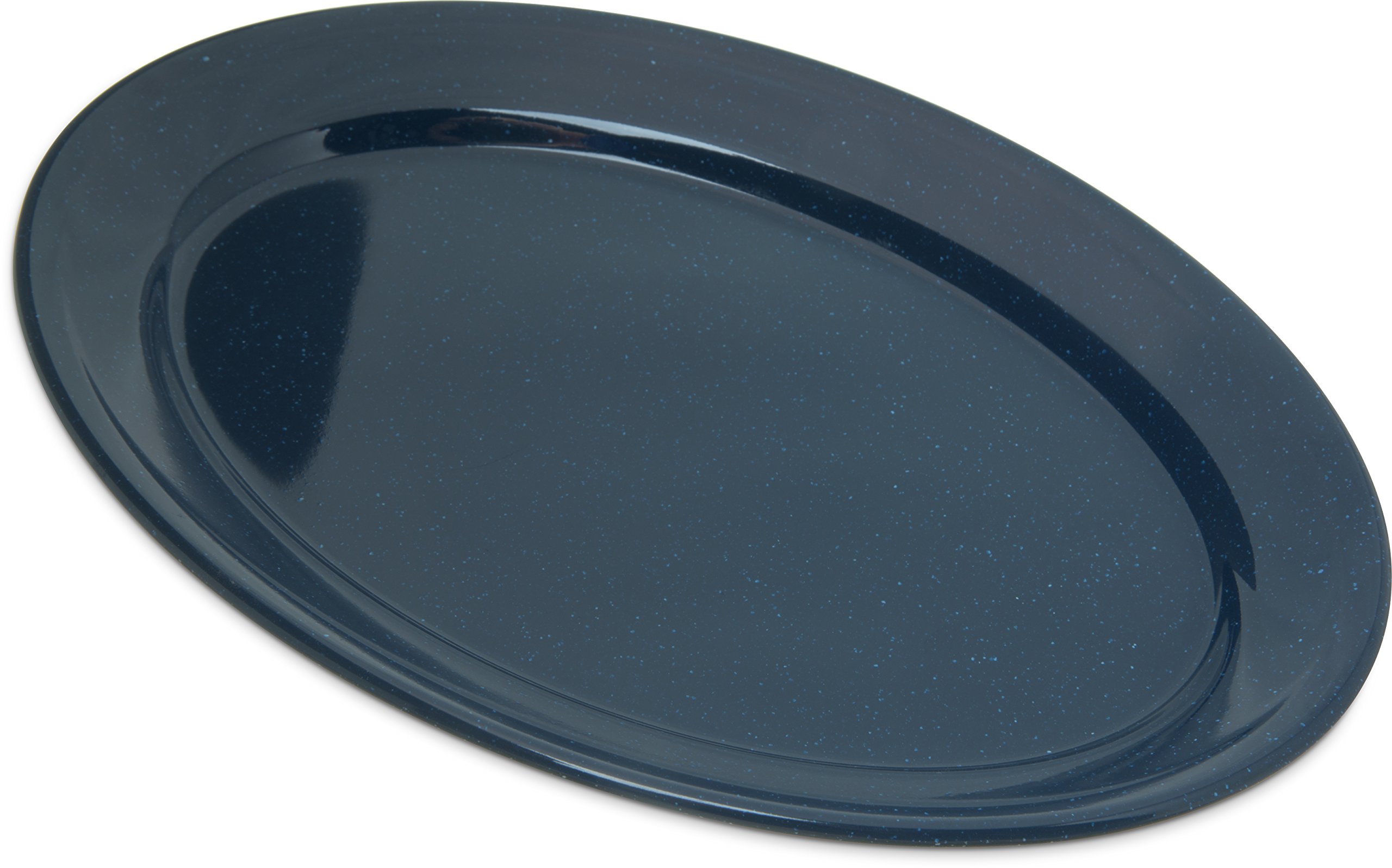 Carlisle 4356035 Dallas Ware Melamine Oval Platter Tray, 12" x 8.50", Café Blue (Pack of 24)