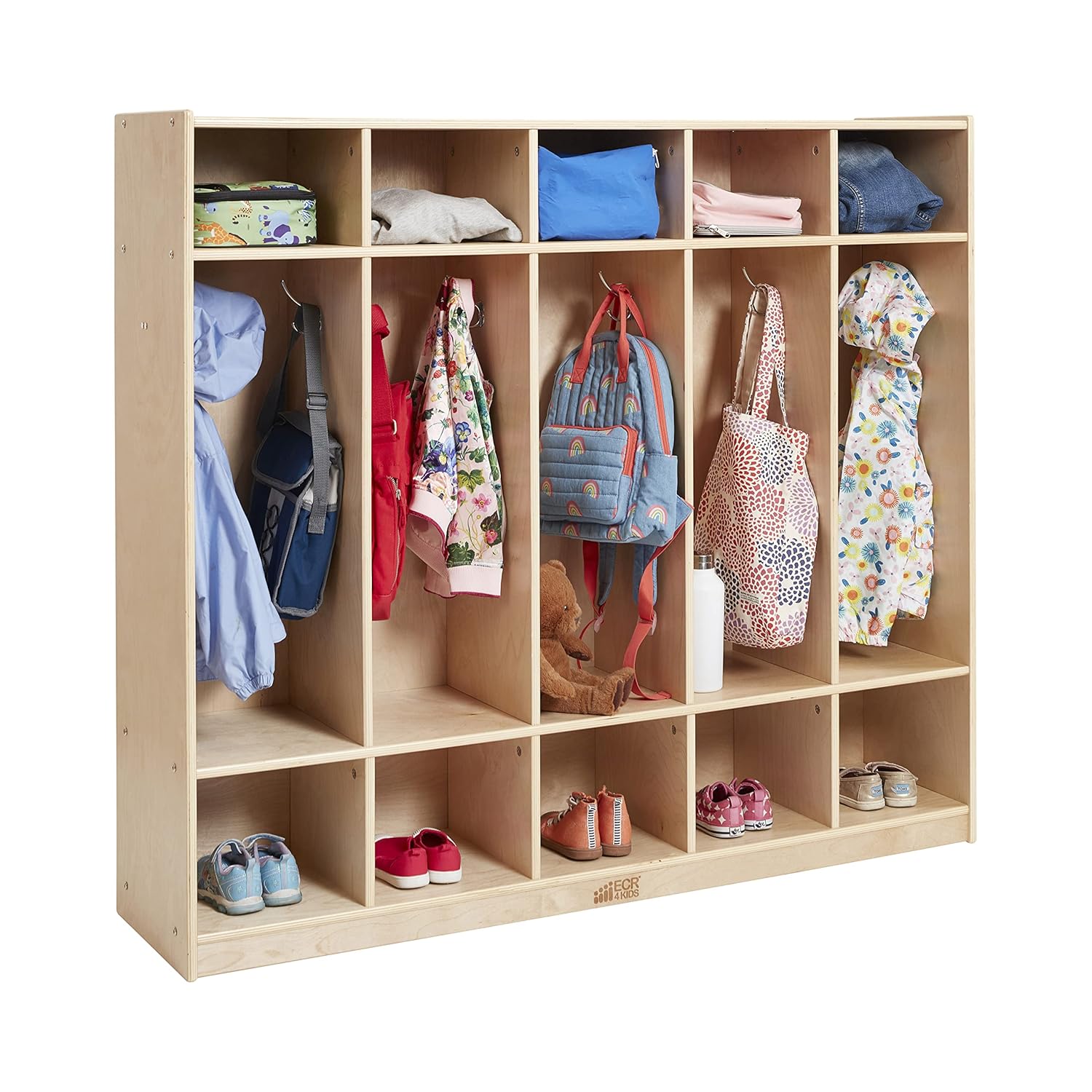 Buy ECR4Kids Birch 5Section School Coat Locker for Toddlers and Kids