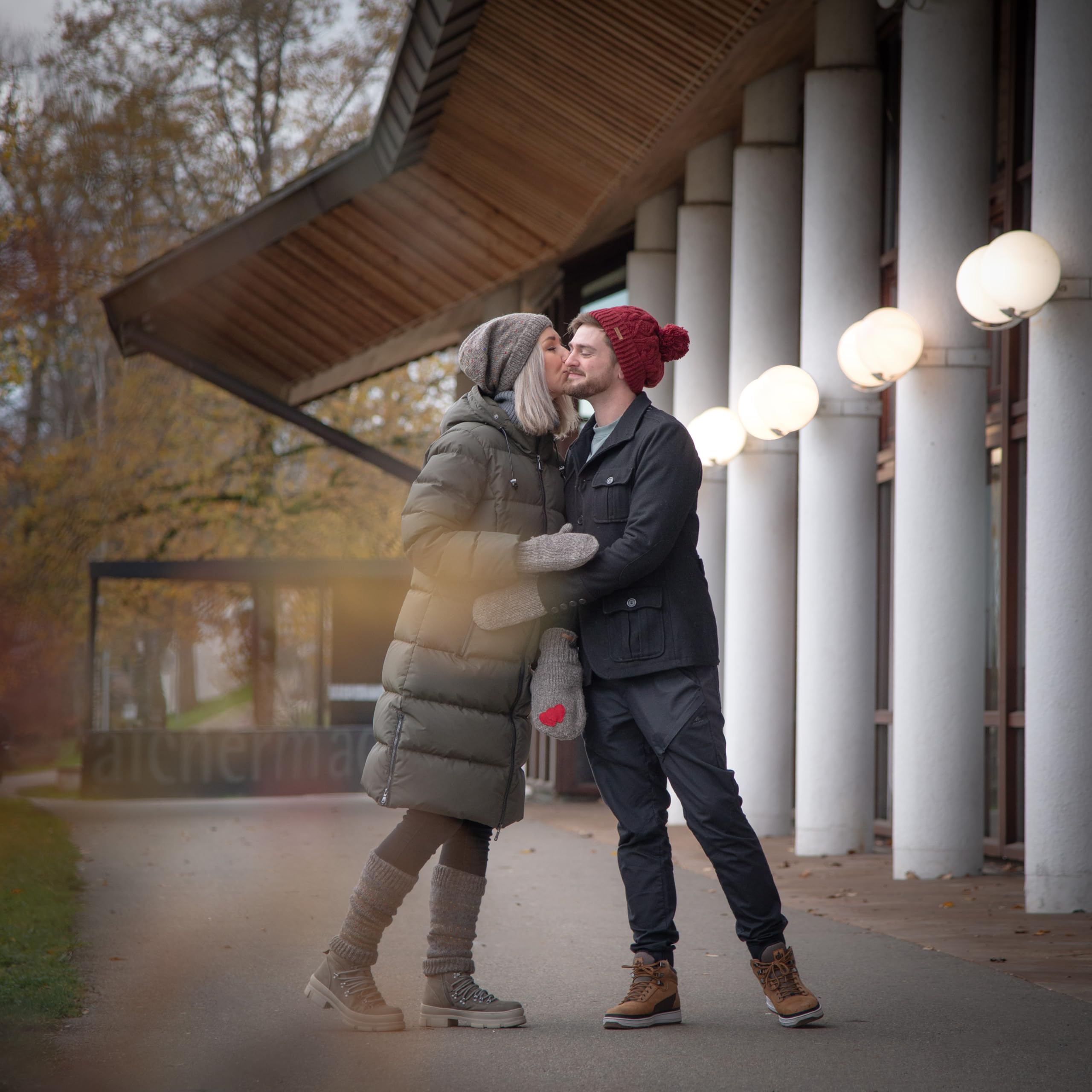 McRon Set Partnerhandschuh Modell Valentina (mit Herz) + Fäustlinge