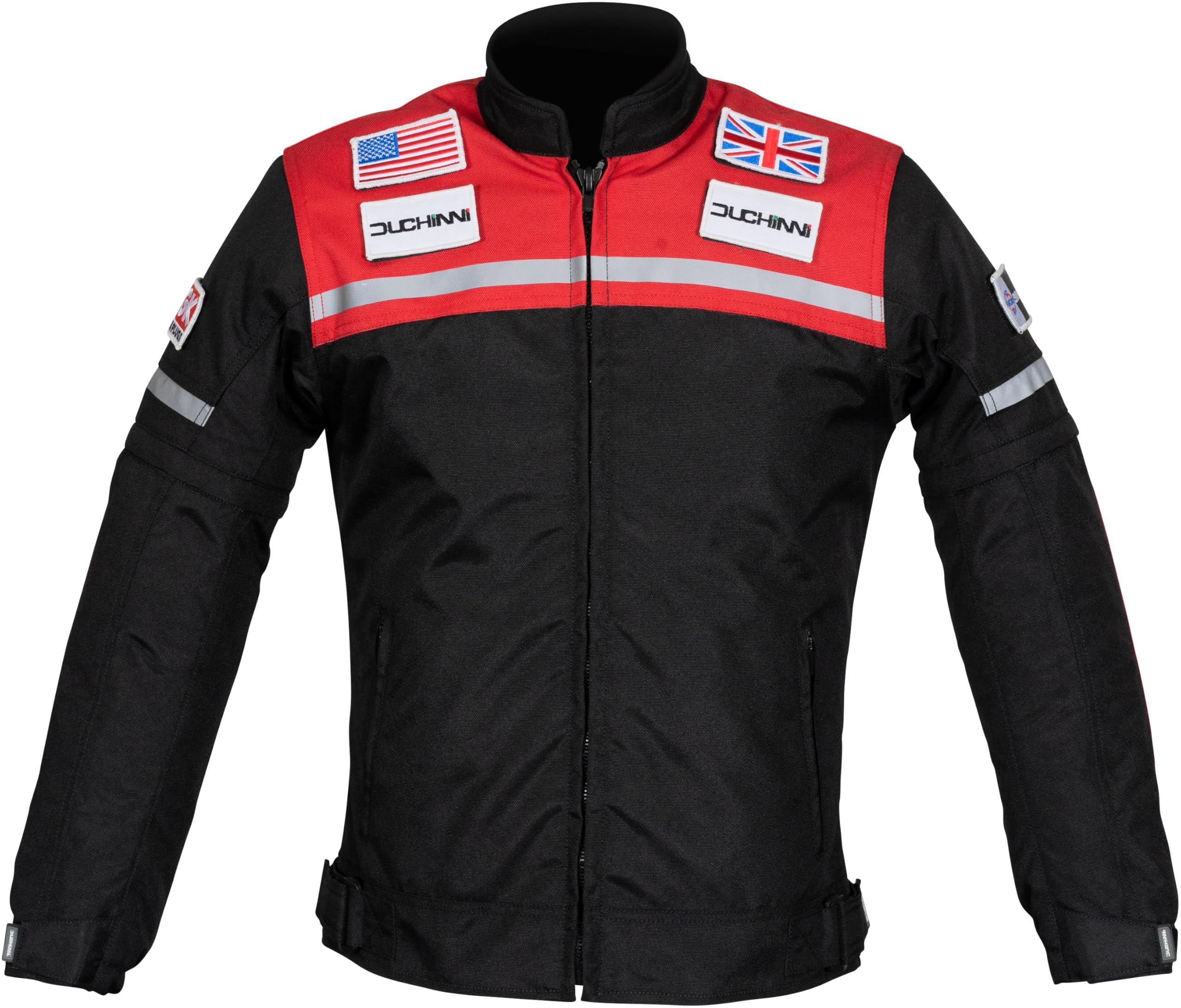 Duchinni Black/Red Grid Kids Ce Aa Textile Motorcycle Jacket (Uk, Age, 12 Years, 14 Years, Regular, )