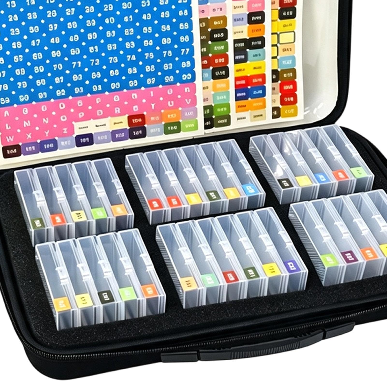 Scatola Arte Gemme Organizer a 32/64 Scomparti con Coperchio, Trasparente | astuccio portaperline da pittura con divisori Per Casa Aula Ufficio Scuola Strass Giocattoli Gioielli