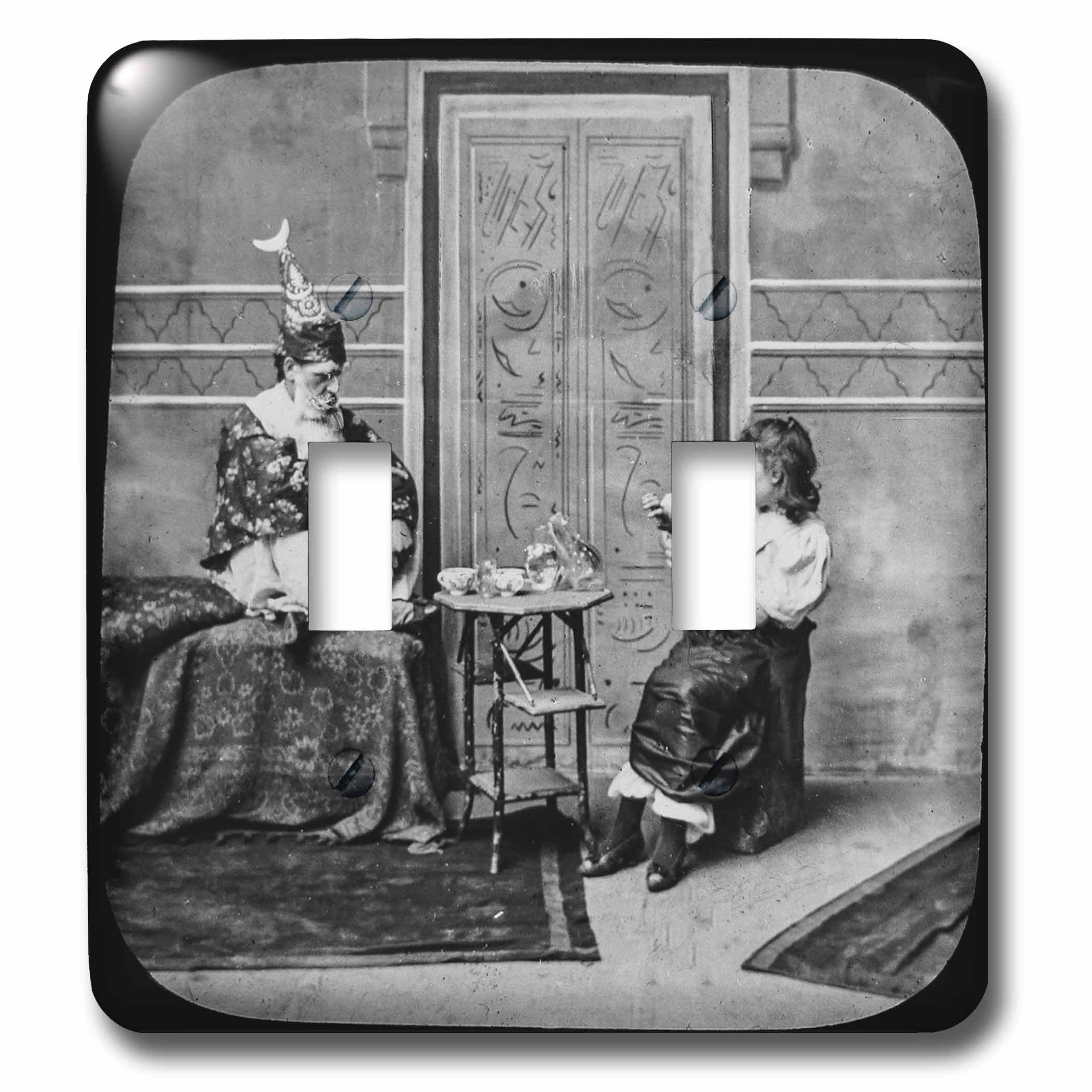 Interrupteur double 3dRose lanterne magique de collection