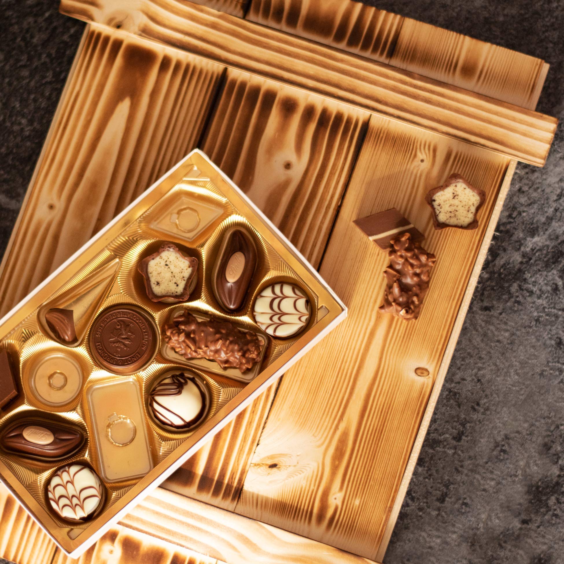 Geschenkset Mailand | Geschenkkorb gefüllt mit Rotwein & Lindt Pralinen | Wein und Schokolade Präsentkorb für Frauen & Männer zu Geburtstag, Dankeschön, Muttertag