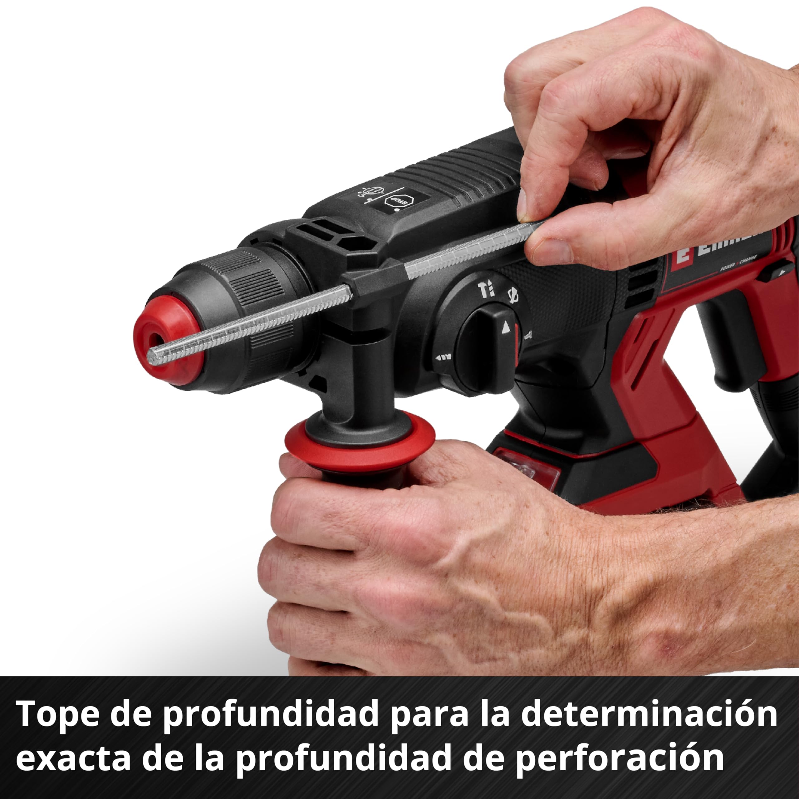 Einhell Martillo perforador con batería TE-HD 18/20 Li (1x4,0 Ah) Power X-Change (18 V, 1,8 J, SDS-plus, potencia de perforación de 20 mm en hormigón, 4 funciones, incl. batería 4,0 Ah + cargador)