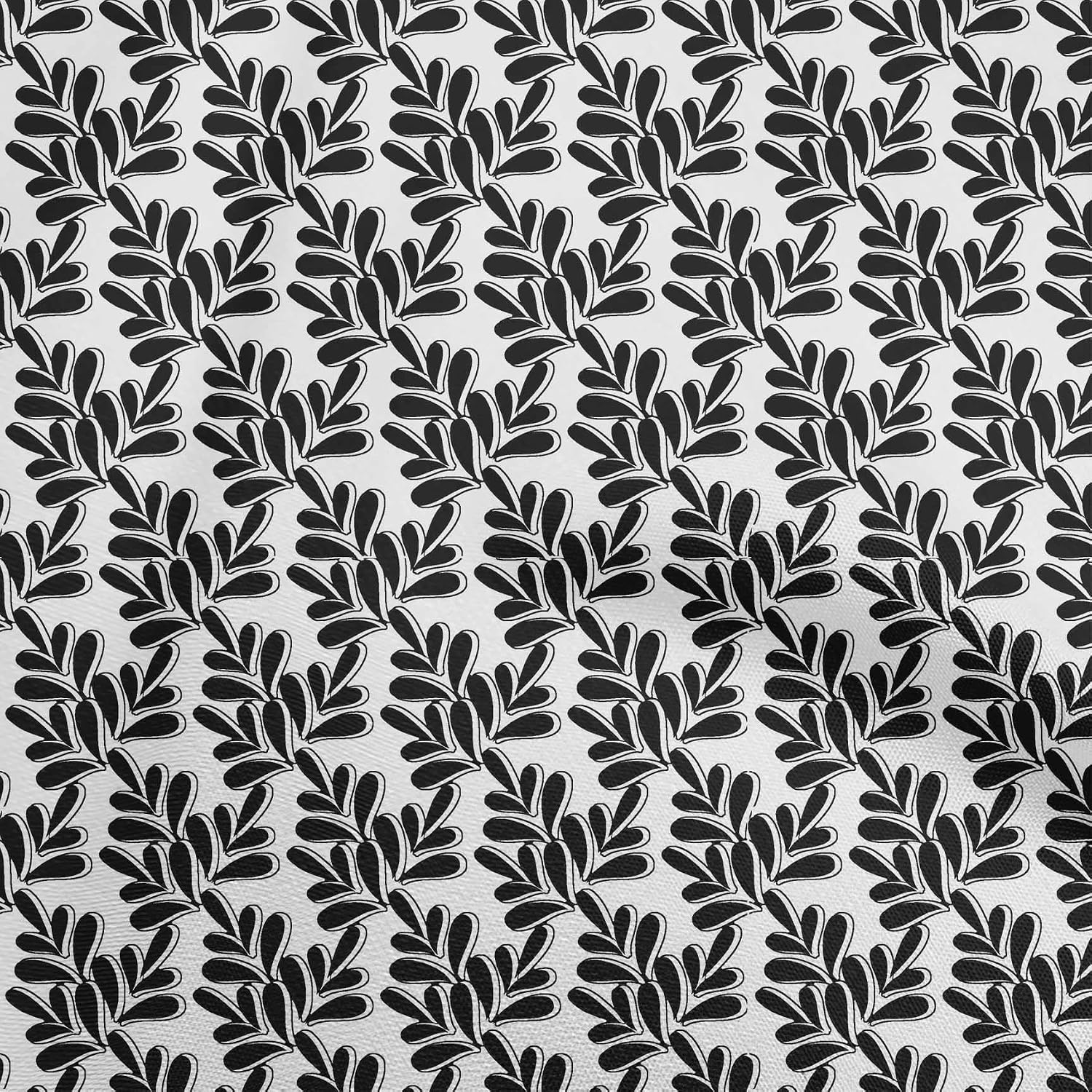 oneOone Cotton Flex Black Fabric Asian Block DIY Clothing Quilting Fabric Print Fabric By Yard 40 Inches Wide-7040