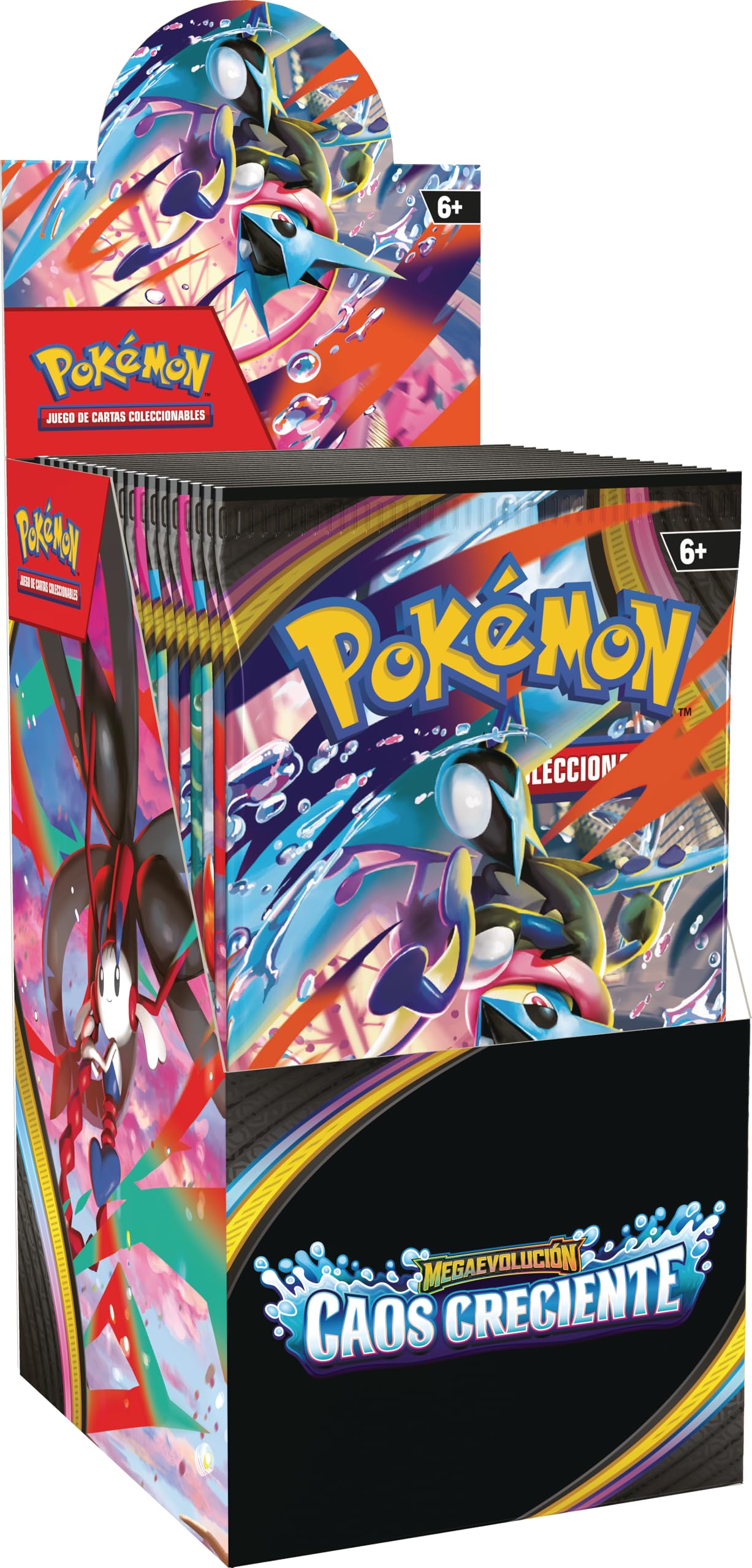 Pokémon: Expositor de Sobres de Mejora de Megaevolución-Caos Creciente (18 Sobres de Mejora)