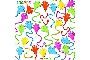 100PCS Glitter Sticky Hands Party Favors: Glittering Fun for Kids!
