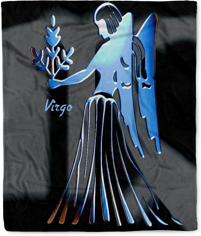 3dRose Virgo Zodiac Sign Silktouch Minky Blanket