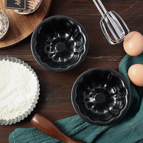 Miniatura 5 de 24 piezas de 4 pulgadas estriado mini molde para pasteles antiadherente estriado molde de acero al carbono tubo de metal molde para hornear horno