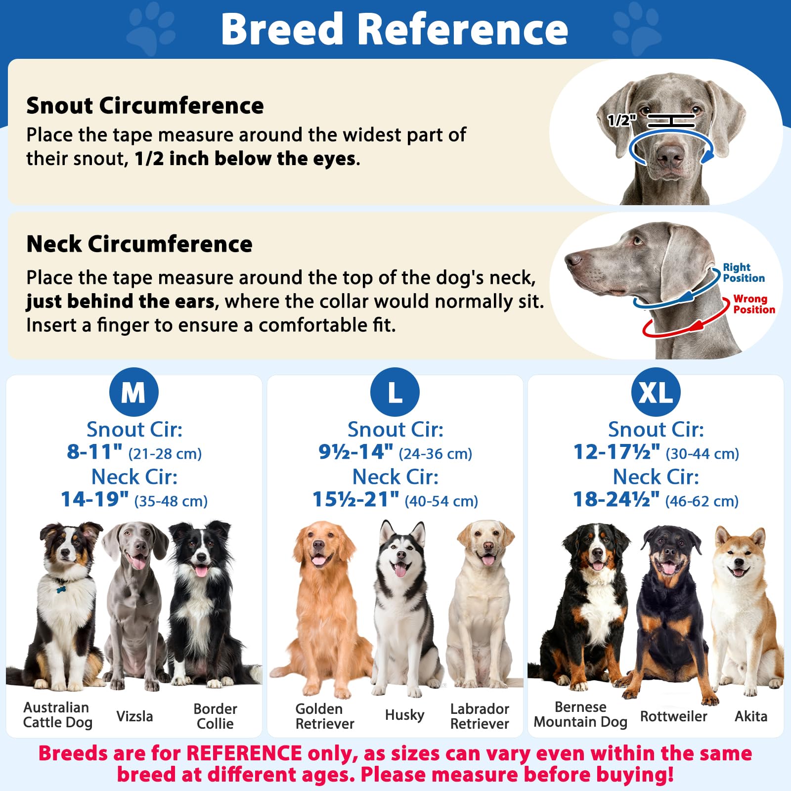 BARKLESS No Pull Dog Head Collar for Gentle Training Walking, Soft Padded Head Halter with Collar Safety Clip, Comfortable Fit Muzzle Leash with Reflective Strap for Medium Large Dog (Blue, L) - image 5