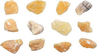 12PK Raw Calcite, Mineral Specimens - Approx. 1