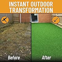 Vista 7 de Ottomanson Alfombra de Césped Artificial de 22" x 24' para Interiores y Exteriores con Agujeros de Drenaje, Personalizable con Opciones